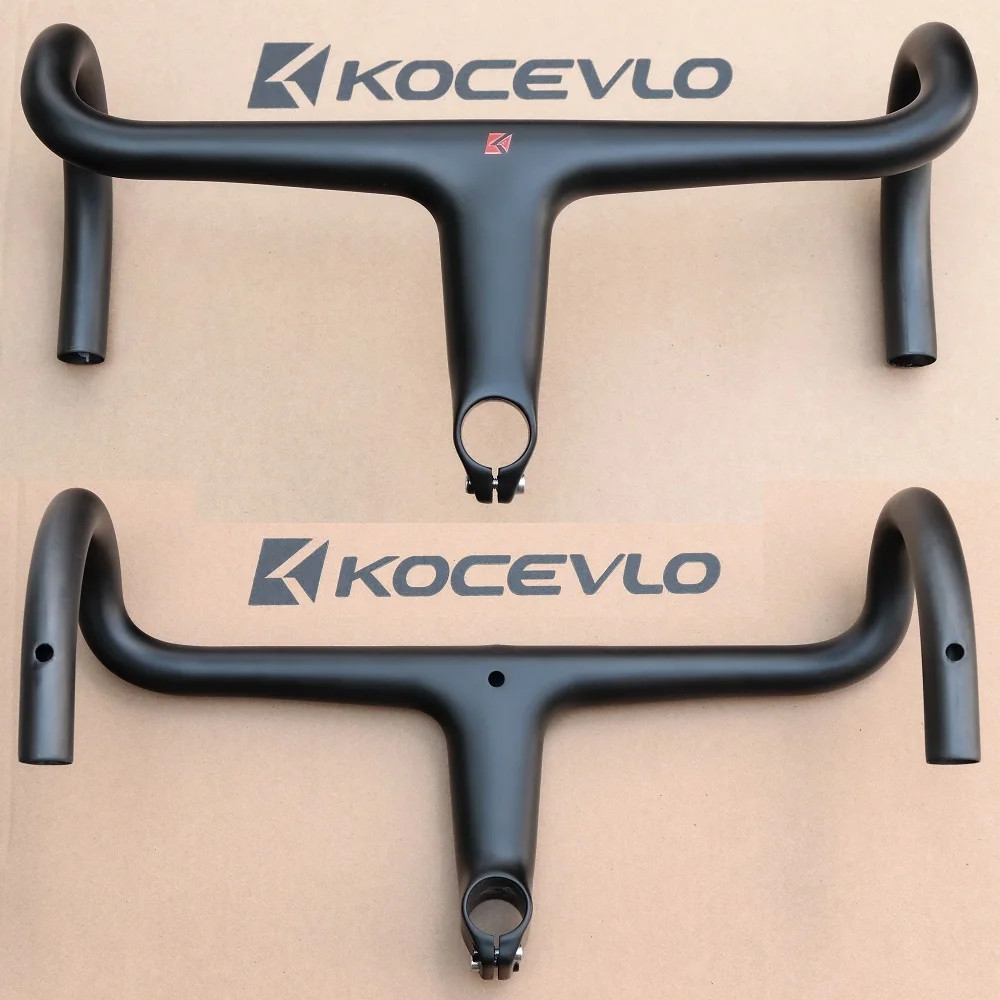 Road Bicycle Ultralight Carbon Stem Integrated Handlebar for 28.6mm with Spacers