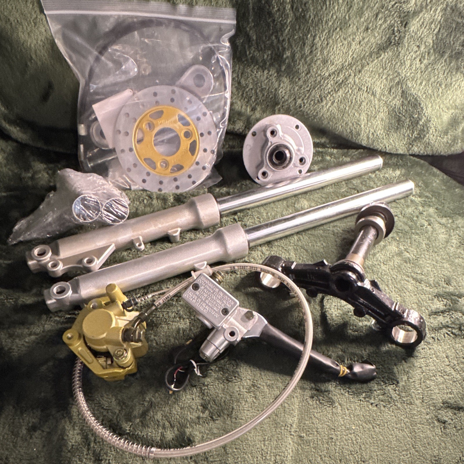 Front Fork End Wheel Triple Brake for Dirt Bike