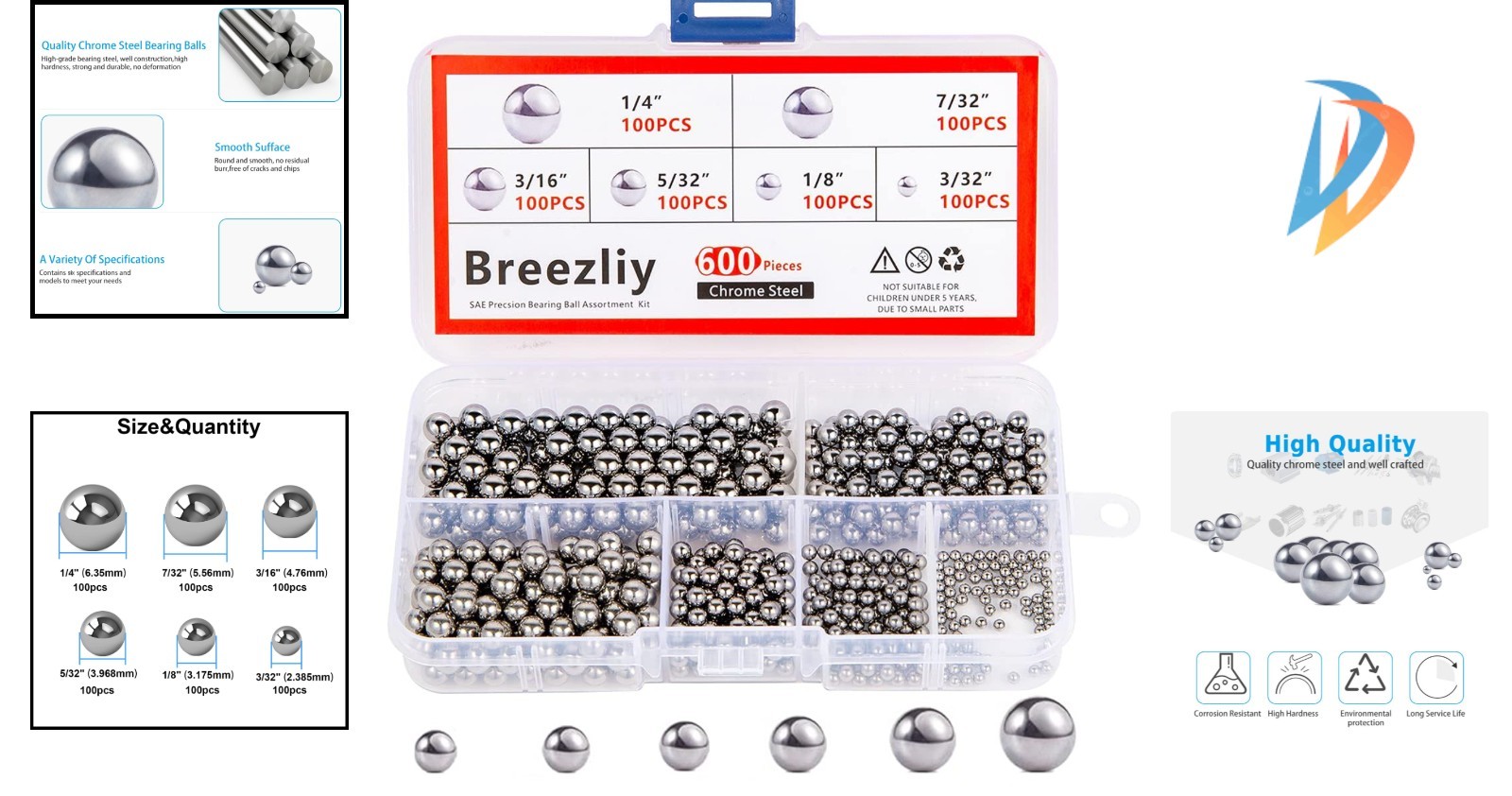 Versatile 600pcs Loose Bicycle Bearing Balls – Precision & Corrosion-Resistant