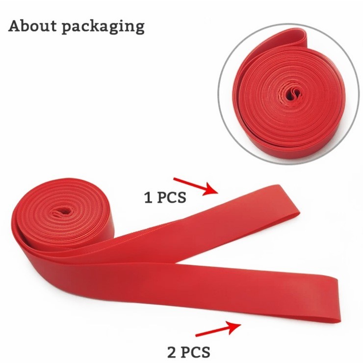 Red Bicycle Wheel Rim Strips – 700c x 20mm – 2 pack – Alternative to Rim Tape