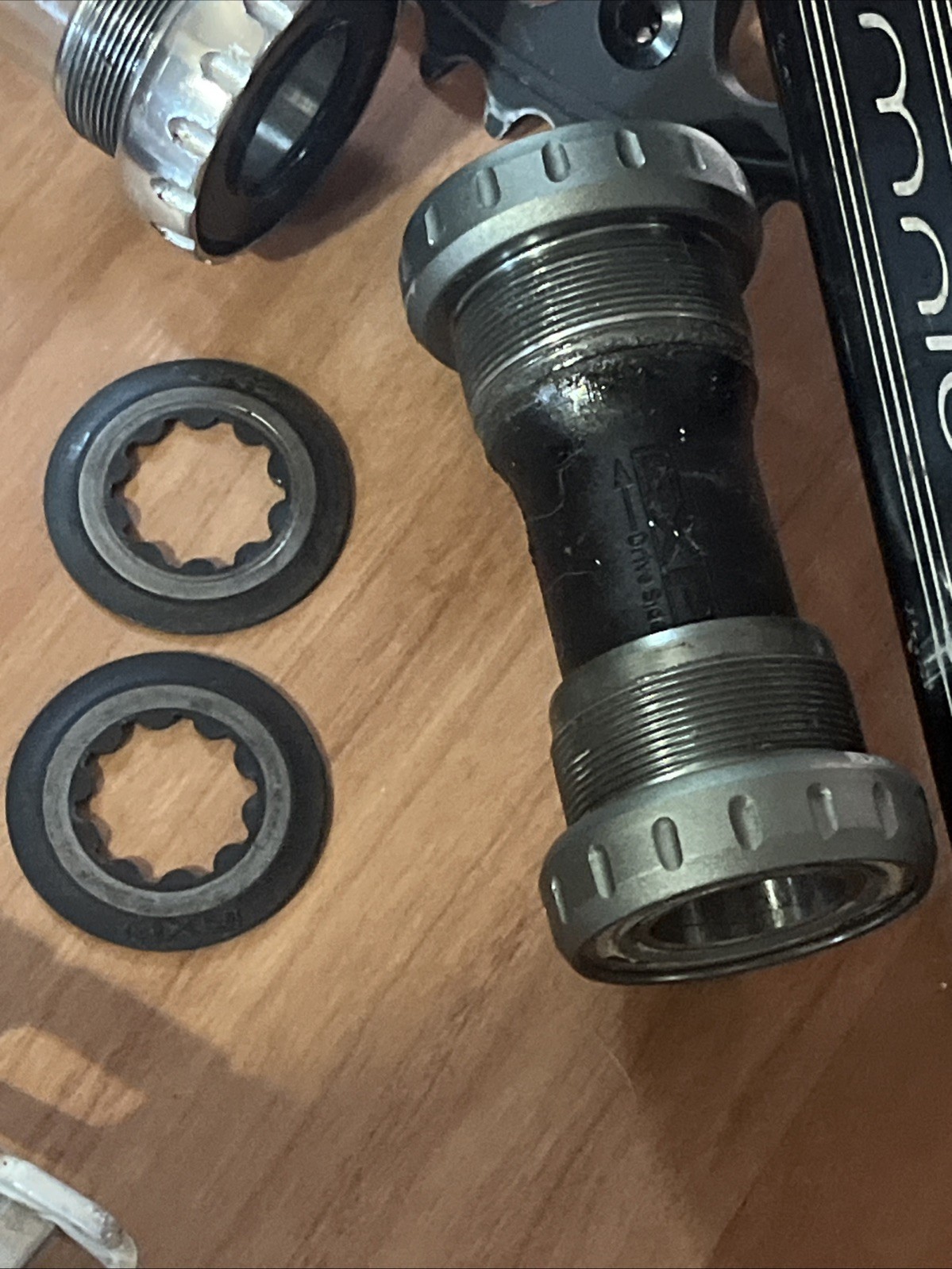 Sram Omnium Crankset Sugino 75 Ring 170mm Stainless 2 BB & All City Pedals 🔥