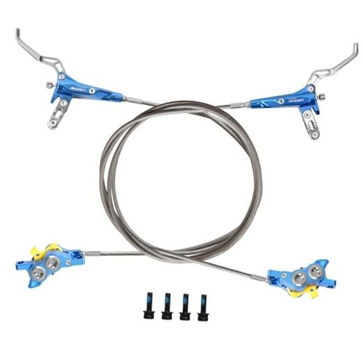 Hydraulic Disc Brake Set, Left Front 1110mm & Right Rear 1610mm, 4 Piston Blue