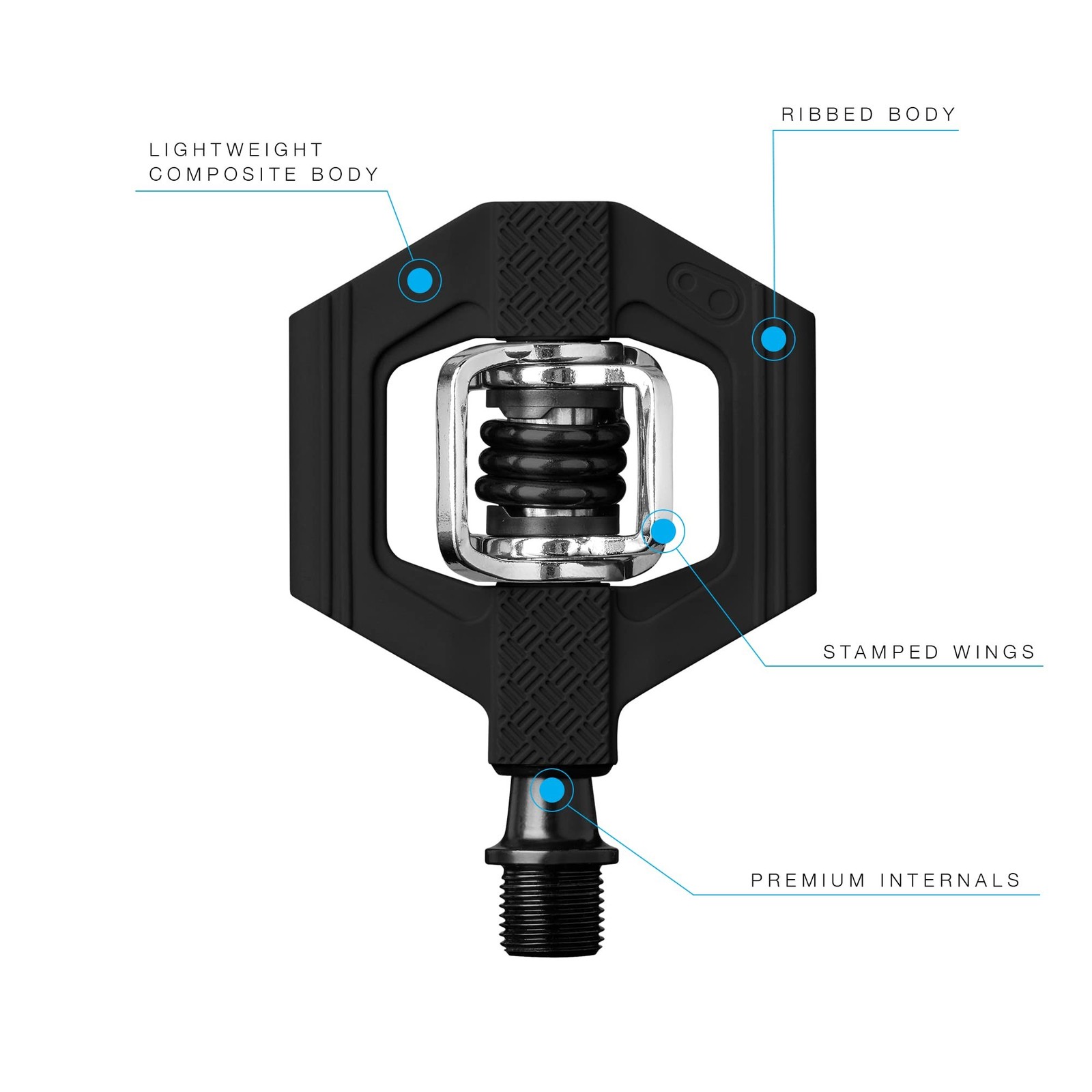 Crankbrothers Candy Clip-In MTB Bike Pedal – Gravel/XC/Trail Lightweight Bicy…