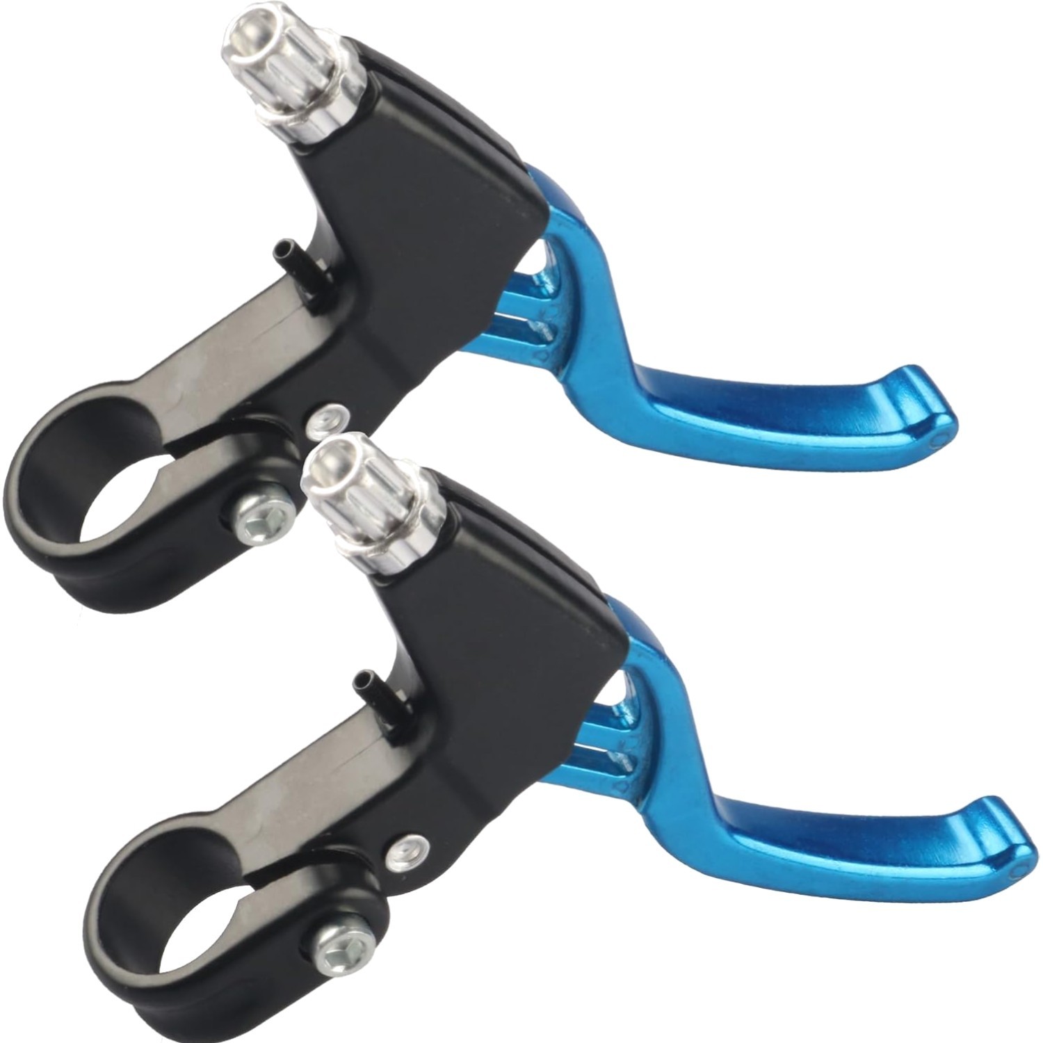 Bike Brake Levers Aluminum Alloy V-Brake 2.2cm Handlebar Blue 1 Pair