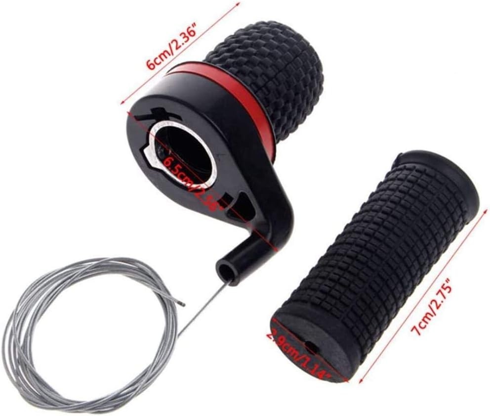 Black 2Pcs Gear Shifters with Inner Cable – Perfect for Road and Mountain Bikes