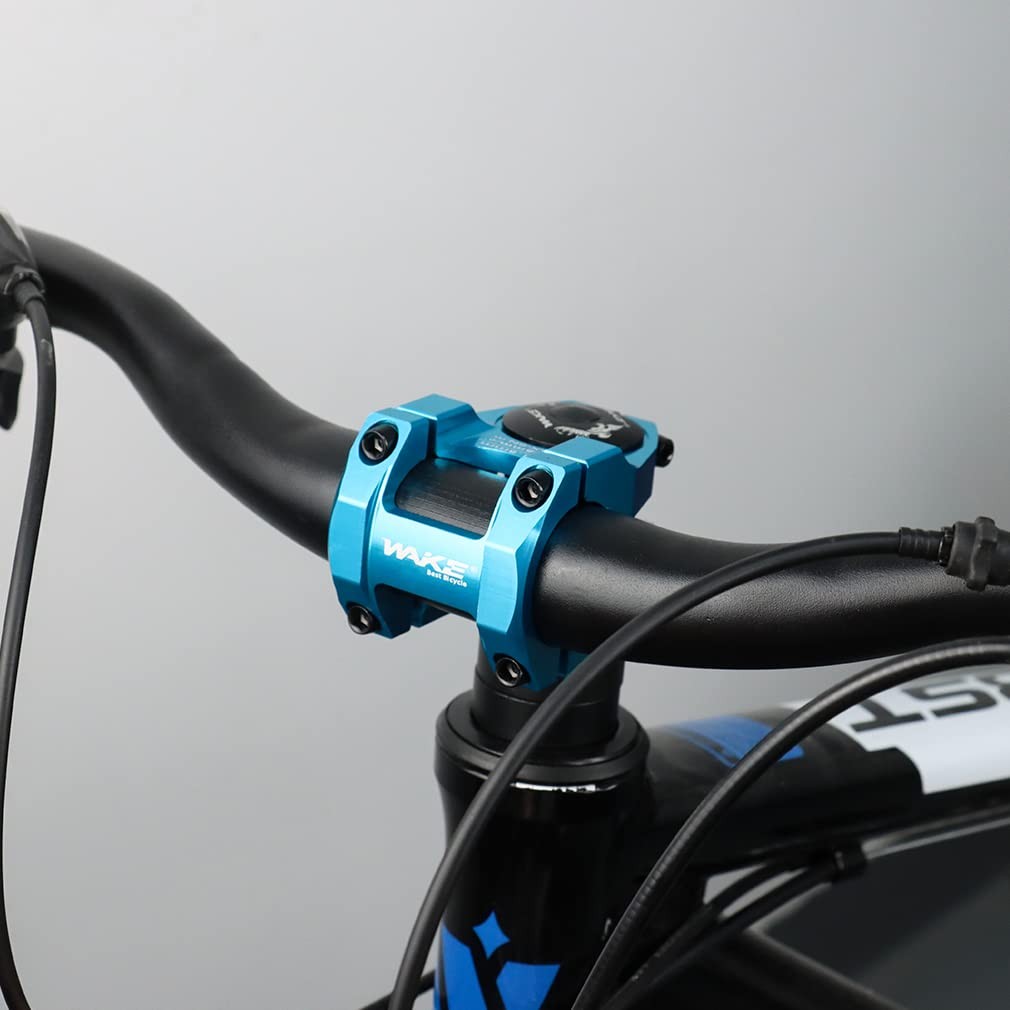 31.8 Stem 35mm MTB Mountain Bike Riser Handlebar Stem Replacement Blue Riser