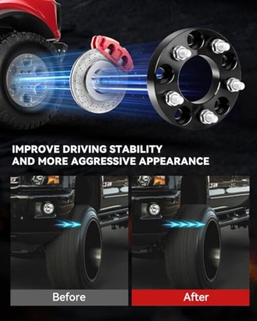 1 inch Wheel Adapters for Corvette Wheels on Cherokee Vehicle, 5×4.5 to 5×4.75