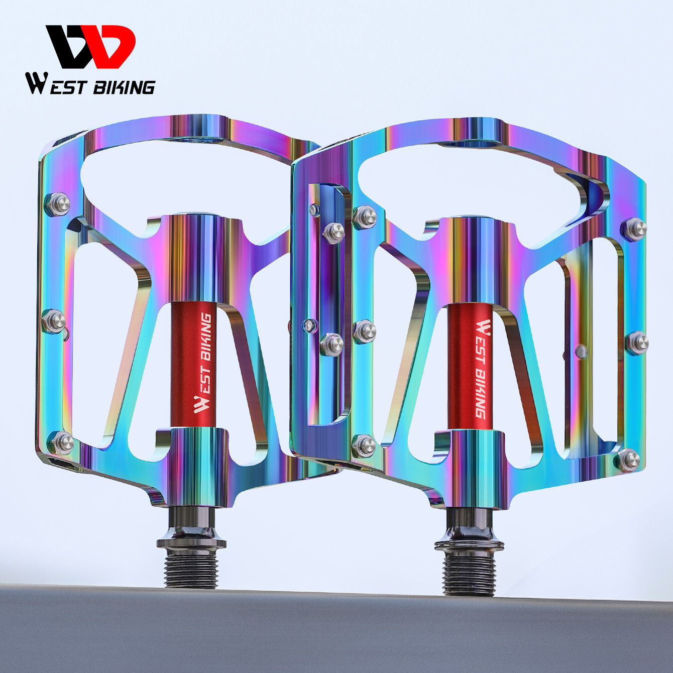 WEST BIKING 3 Sealed Bearing Bicycle Pedals Aluminum Bike Pedals 9/16 in a Pair