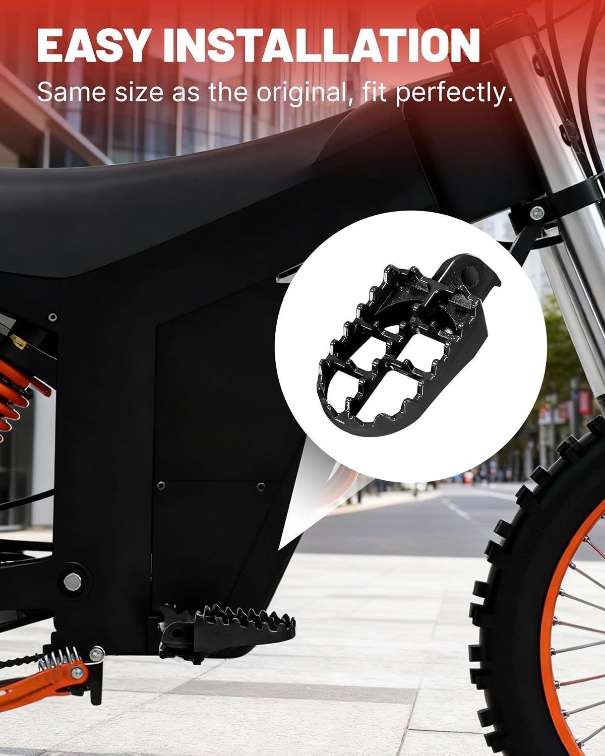 Dirt Bike Foot Pegs for Tuttio Soleil01, Aluminum E-bike Pedals for Coleman M…
