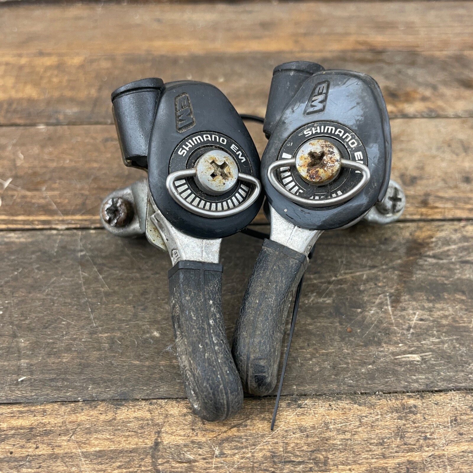 Vintage Shimano EM Thumb Shifters Left Lot 80s MTB Mountain Bike Friction Shift