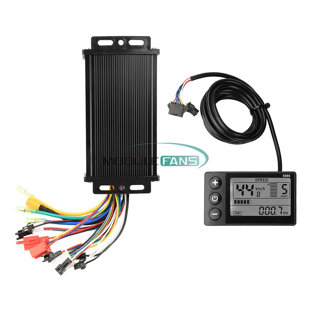 36V 48V 64V 750-1500W Brushless Motor Controller Motor Driver E-Bike S866 Meter