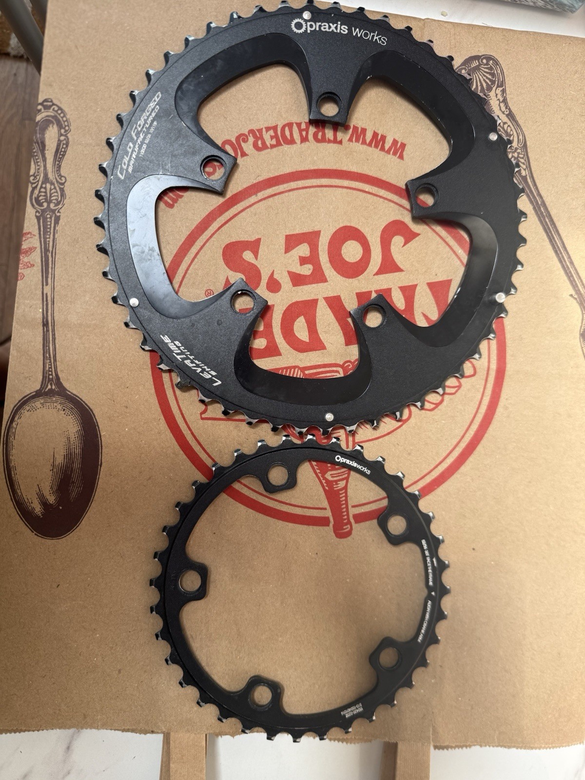Praxis Levatime Cold Forged 110 BCD 52 36 Double Chainring 10 11 Speed Black