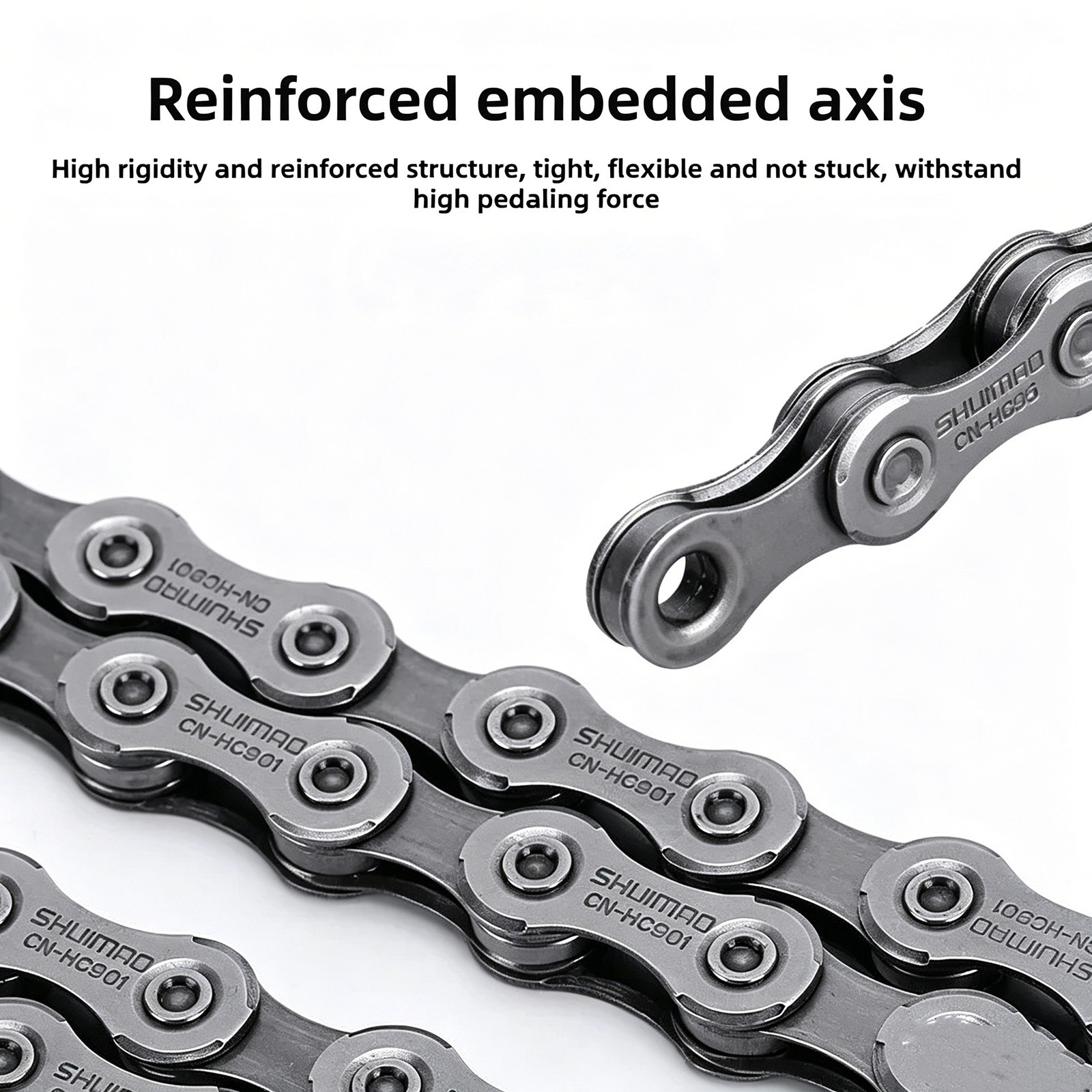 Shuimao CN-HC40 6/7/8-Speed 116 Link Chain for 18/21/24-Speed MTB/Road Bike