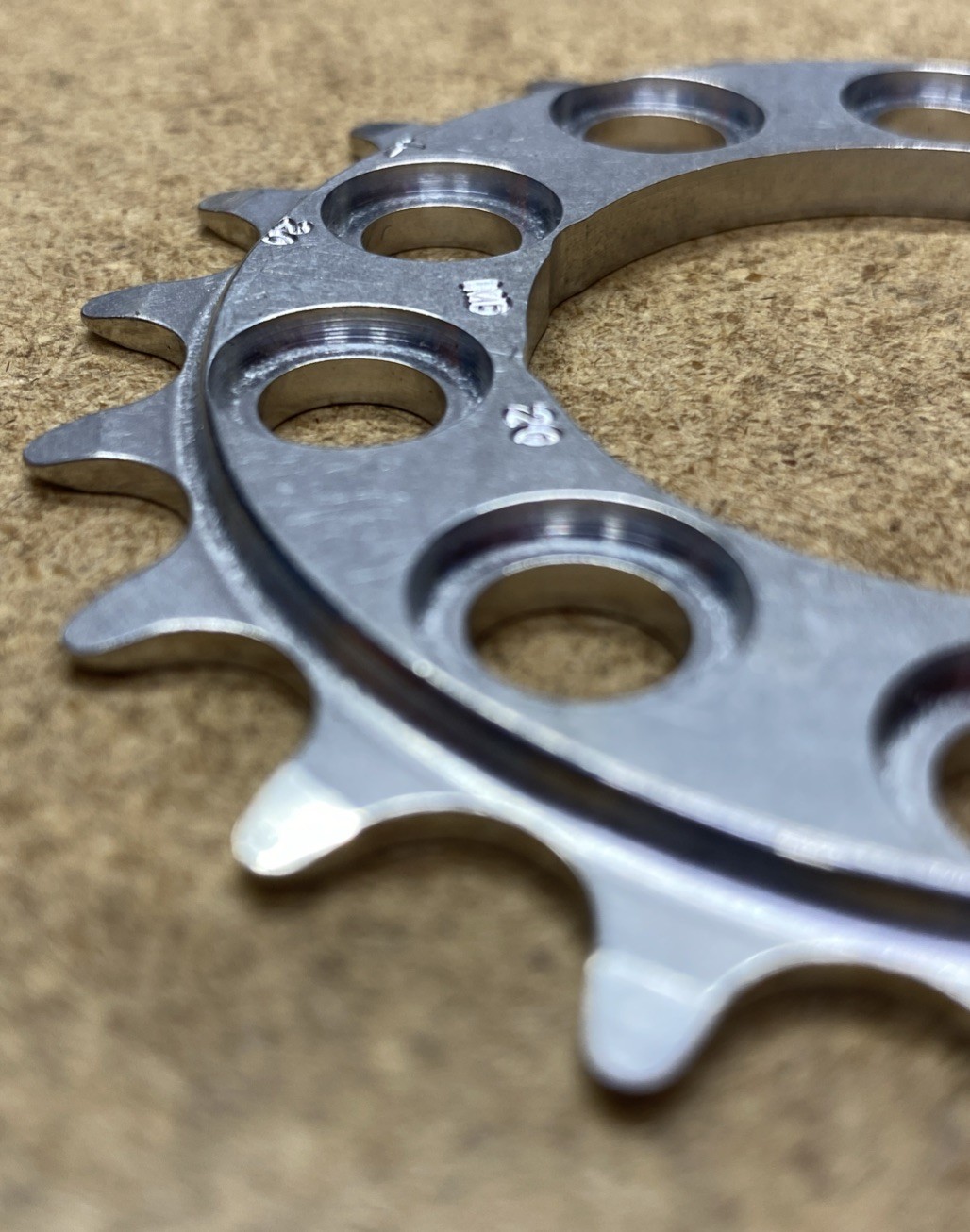NOS Alloy Inner Chainring 20T 56/58mm BCD Silver Vintage MTB Touring Triple