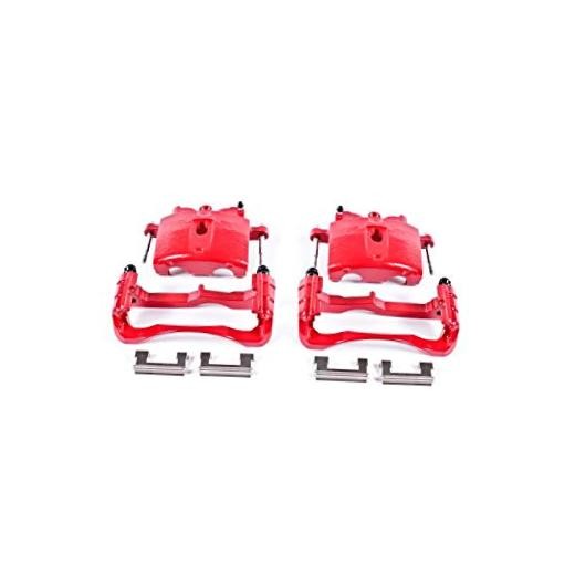 Front Red Powder Coated Brake Caliper Pair for Cadillac DeVille 2000-05 |DTS