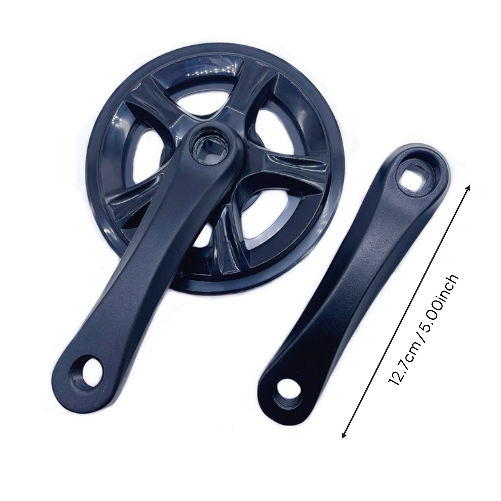 127mm Crank Arms Easy Renewal Folding Bike Crankset Replacement Set for