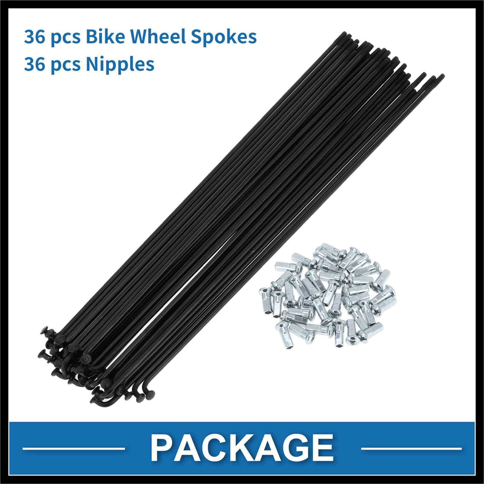 1Set 12G 220mm Length Bicycle Spokes Nipple Carbon Steel Universal