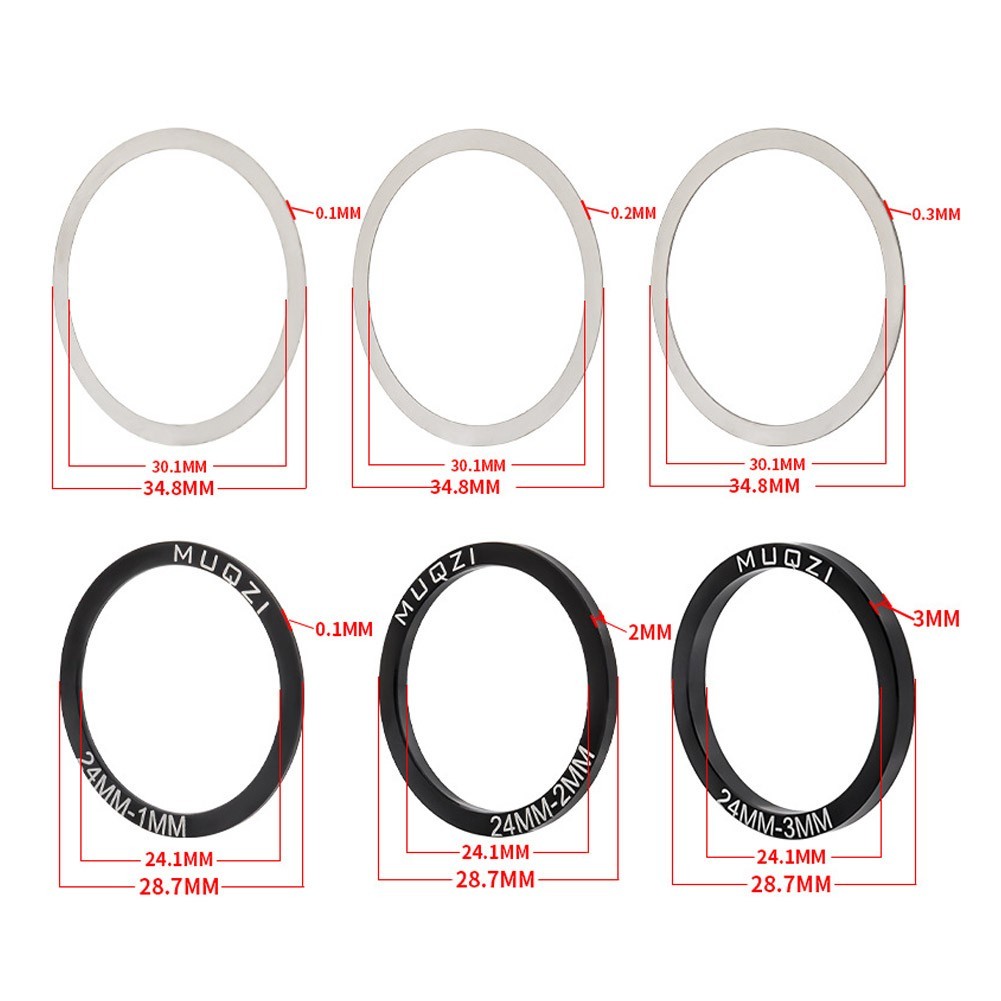 Bottom Bracket Washer Bike Gasket 24mm Bicycle Crankset Shim Aluminum Alloy