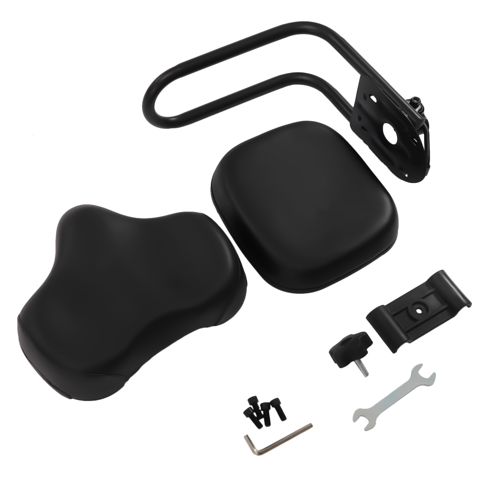 Bike Saddle Seat + Backrest Bicycle Extra Wide Comfort Leather Cushion Soft Pad