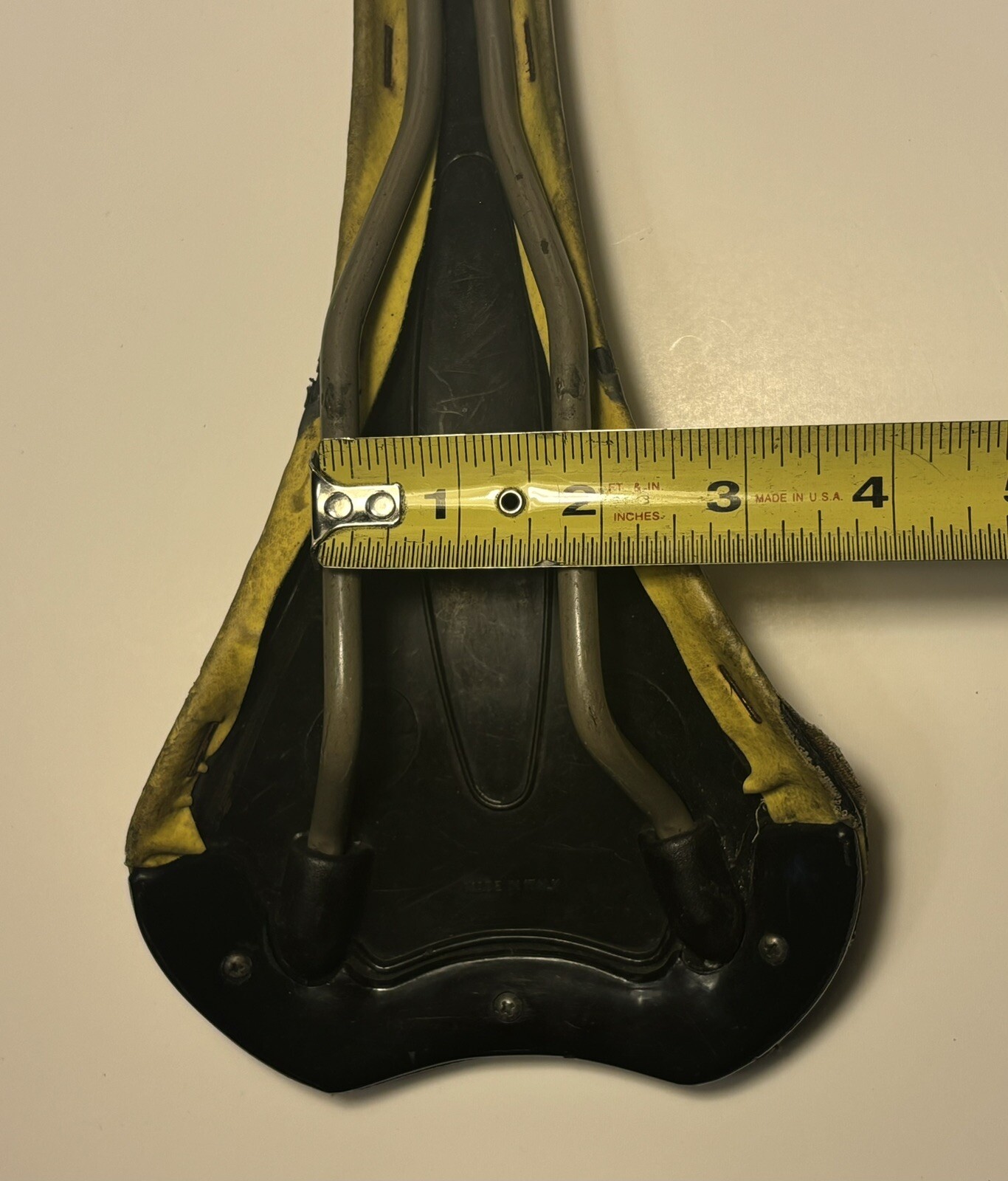 Selle Italia XO Cycling Saddle Seat 2 Tone Leather W/Rail Italy Black And Yellow