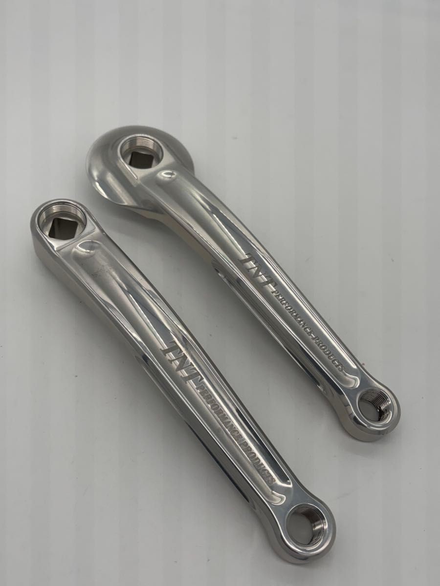 Vintage TNT Performance Products Billet Crank Arm Set BMX MTB 175mm Silver Retro