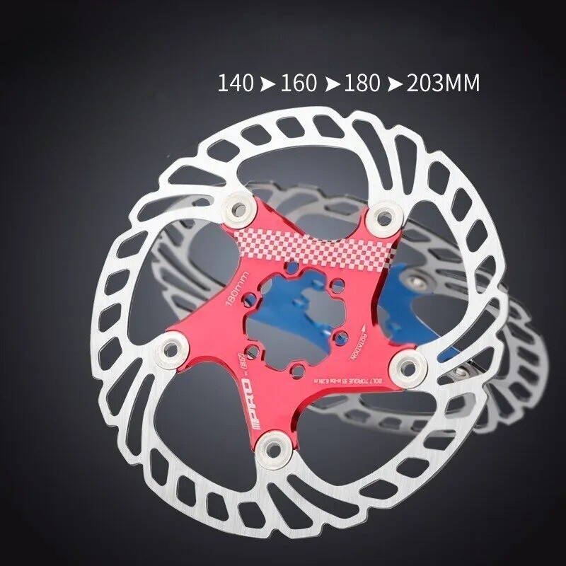 IIIPRO Bicycle Brake Rotor 6 Bolt 140/160/180/203mm MTB Bike Floating Disc Brake