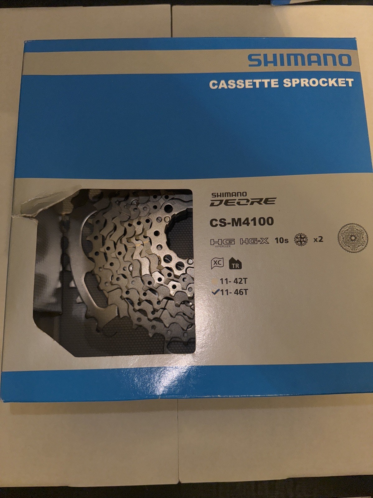 Shimano Deore 10-Speed Cassette Sprocket Silver CS-M4100-10 11-46T New In Box
