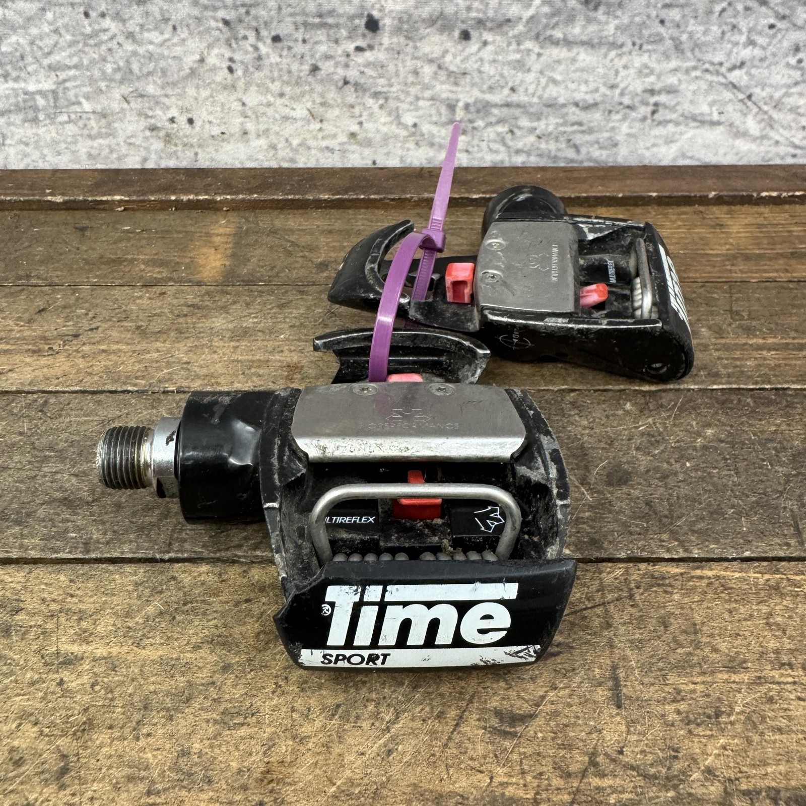 Vintage TIME Sport Bioperformance Clipless Road Bike Pedals 9/16 Black Pair