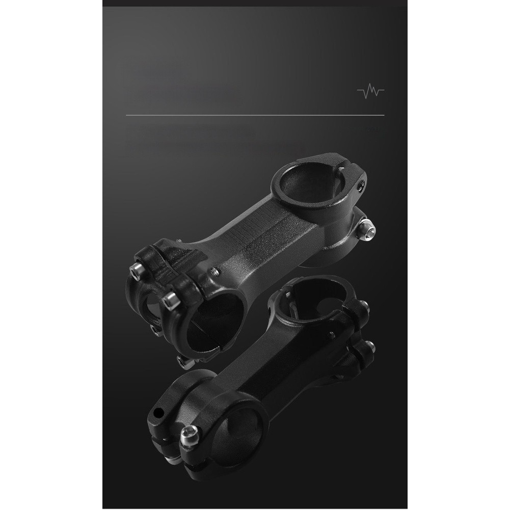 Handlebar Riser Black Aluminum Alloy 12.5×4.8cm for Mountain and Road Bikes