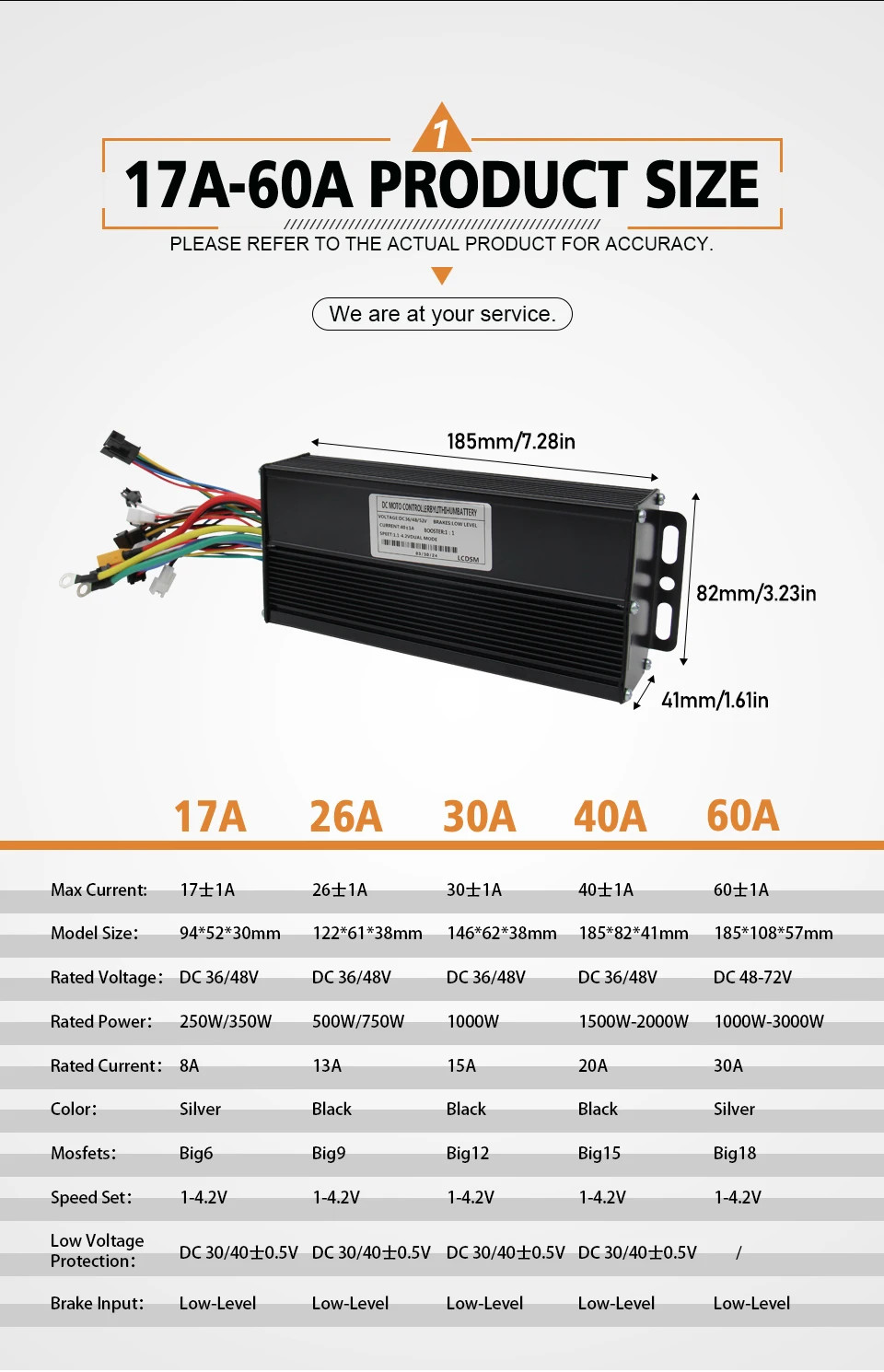 Three-Mode Sine Wave Controller 17A-60A SM/WP Plug with 36V 48V S966 Display