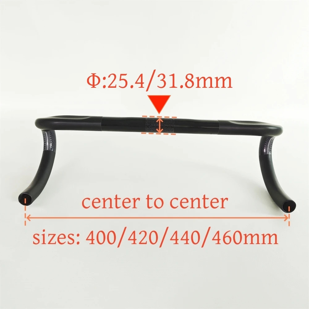 UD Full Carbon Fiber Road Bike Handlebar Bike Parts 25.4/31.8*400/420/440mm