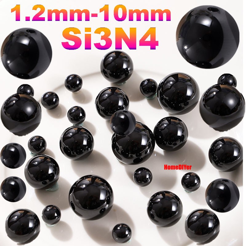 Si3N4 Ball Bearings Silicon Nitride Ceramic Balls Grade 5 Precision Dia 1.2-10mm