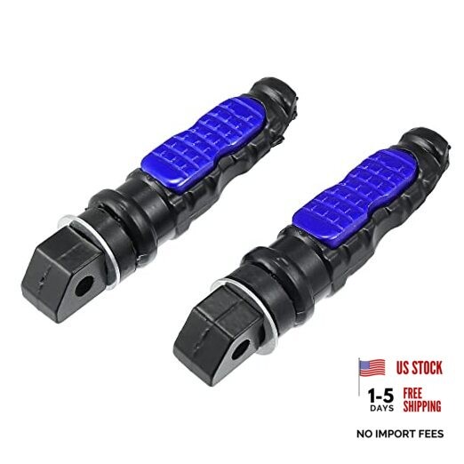 1 Pair Motorcycle Foot Pegs Aluminum Alloy Motorbike Footrests Pedals Blue