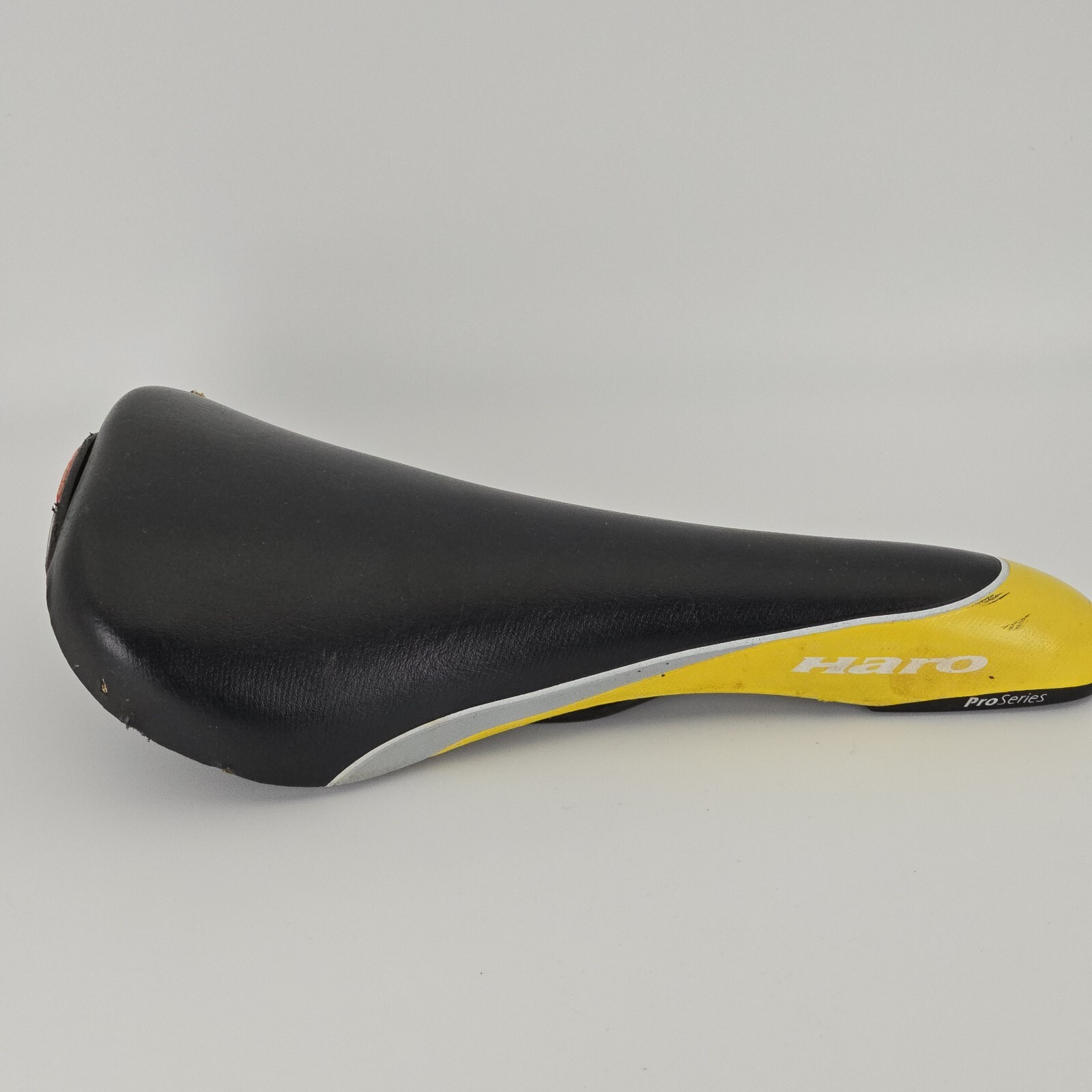 Haro Pro Series BMX Seat Black and Yellow Mid School