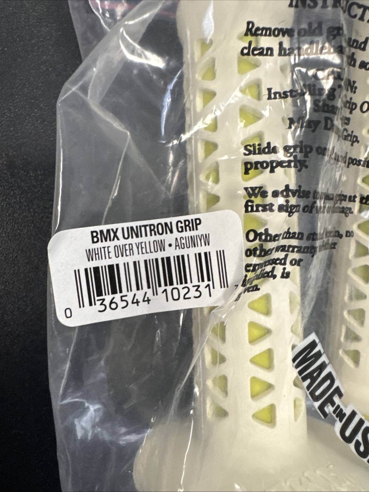 Unitron Ame Grips White Over Yellow