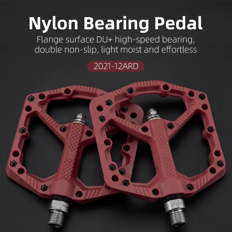 ROCKBROS MTB Bike Pedals Ultralight Sealed Bearing Nylon Platform 9/16″ Pedal