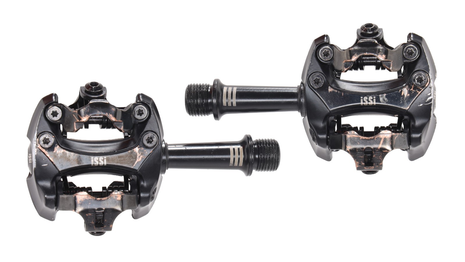 iSSi Flash II +12mm Gravel Bike SPD Pedals CrMo Spindle Sealed Bearings BLACKOUT