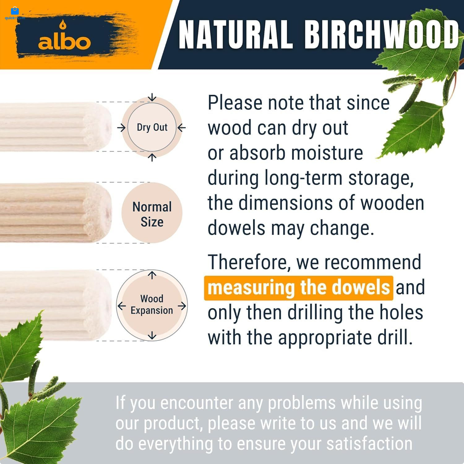 ALBO Wooden Dowel Pins 5/16 x 1 1/4 inch Fluted Wood x 1 1/4- 200Pcs