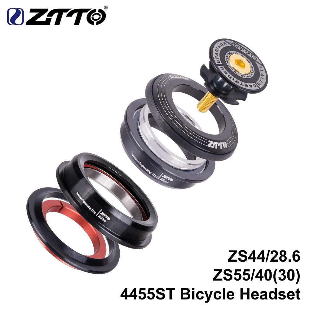 MTB Bicycle Headset ZS44 ZS55 Tapered Straight 28.6mm Fork Universal Bearing