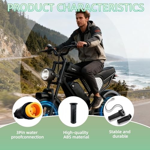 Full Twist Throttle for Ridstar Q20 E-Bike & E-Scooter, 22.2mm 3pin | 12V-72V