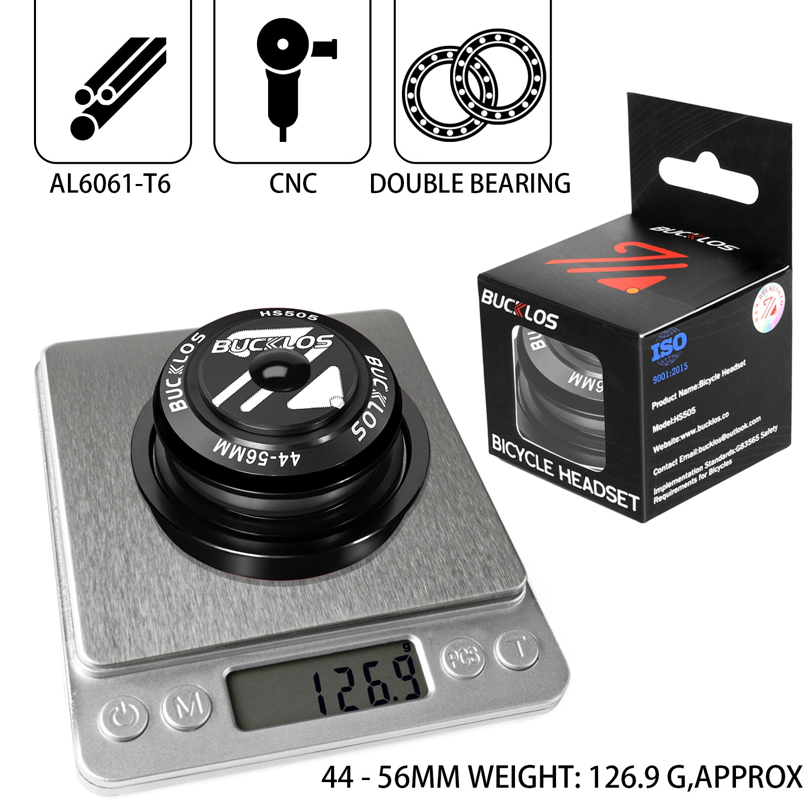 34/44/44-56mm 1-1/8″ Threadless MTB Road Bike Bicycle Sealed Bearing Headset Set