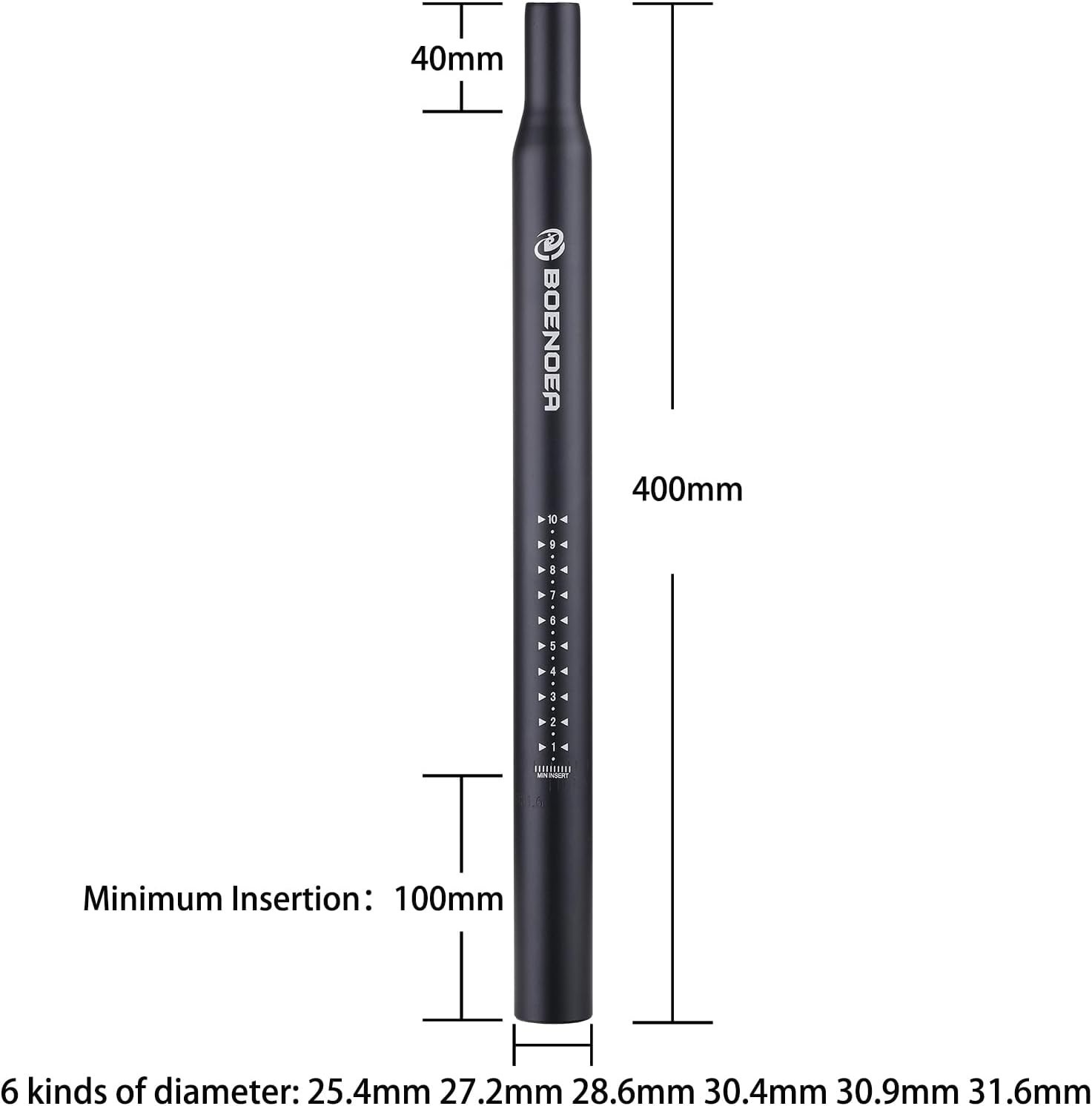 Universal 27.2mm Aluminum Alloy Seatpost – Effortless Installation, 400mm Length