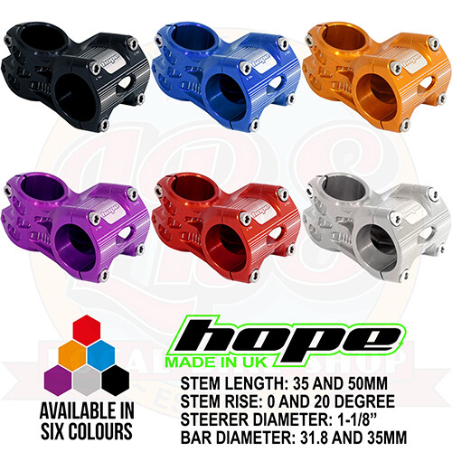 Hope AM Stem 1-1/8″ Steerer – All colors and options – Brand New
