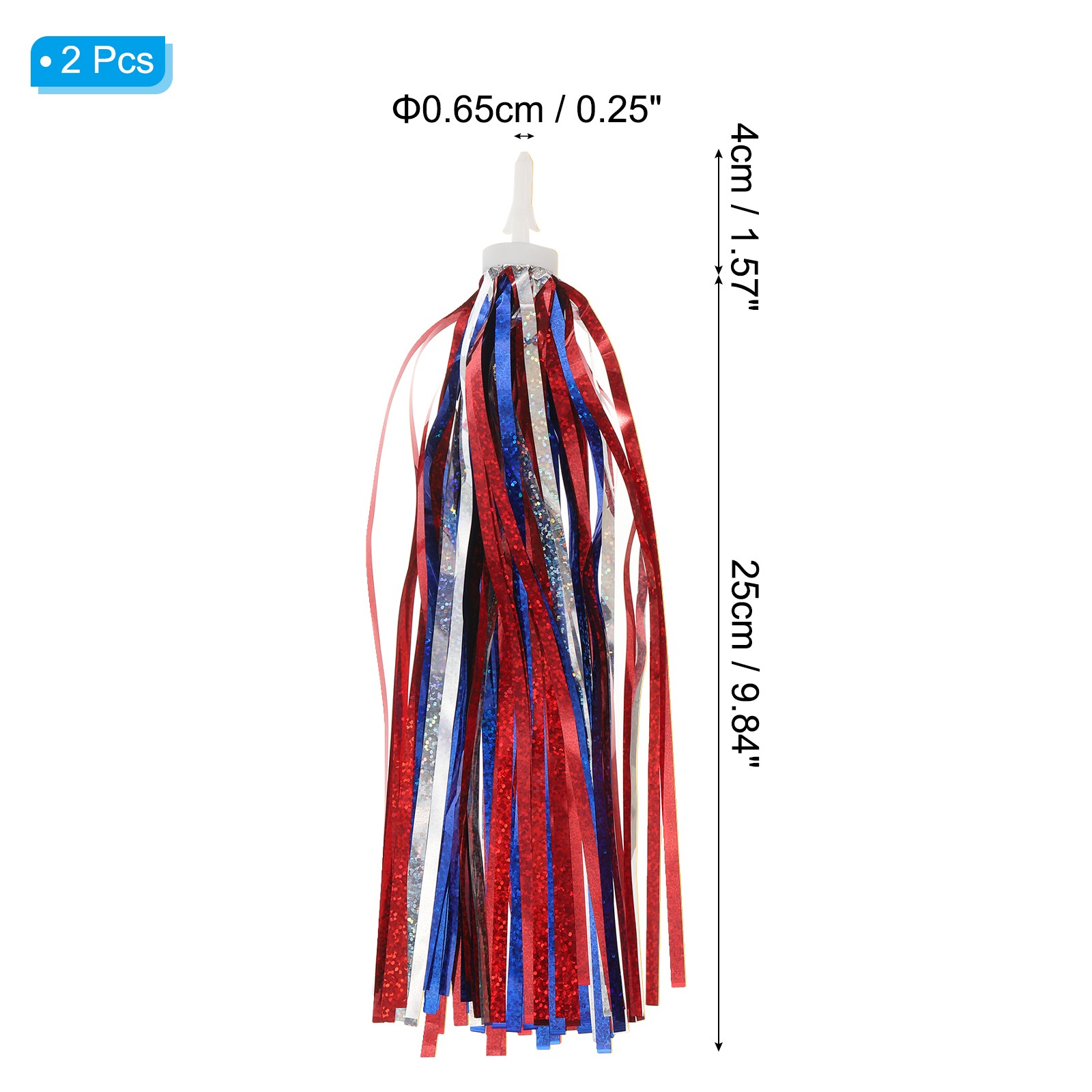 Bike Streamers Scooter Handlebar Tassels Grips Ribbon Decorations Red Blue