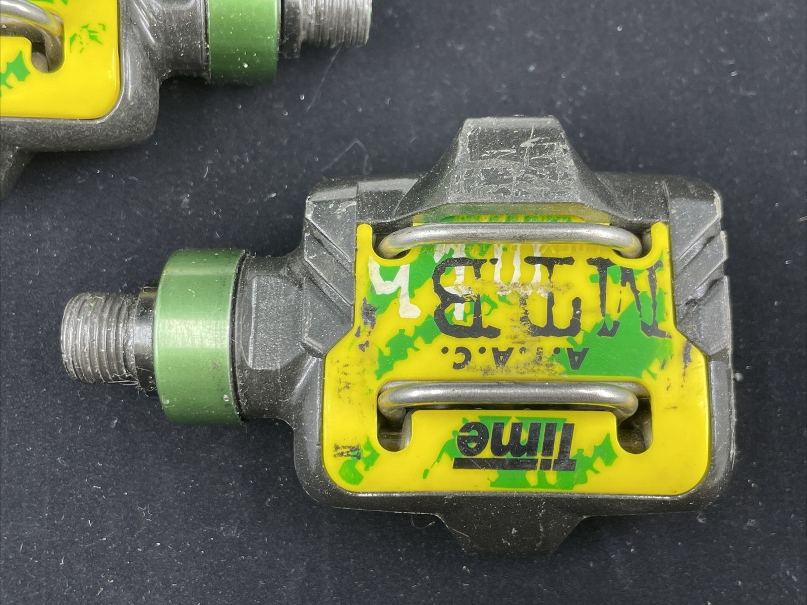 RARE TIME for BIANCHI Limited Edition GREEN ATAC Off-Road Pedals MTB EXCELLENT!