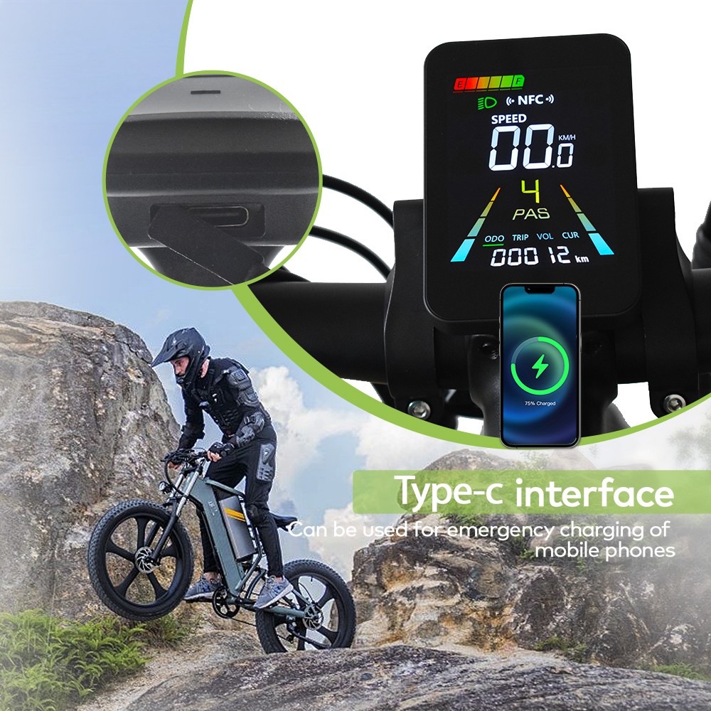 F3【UART2】Turn On The NFC EBike LCD Display Bicycle Speedometer Computer