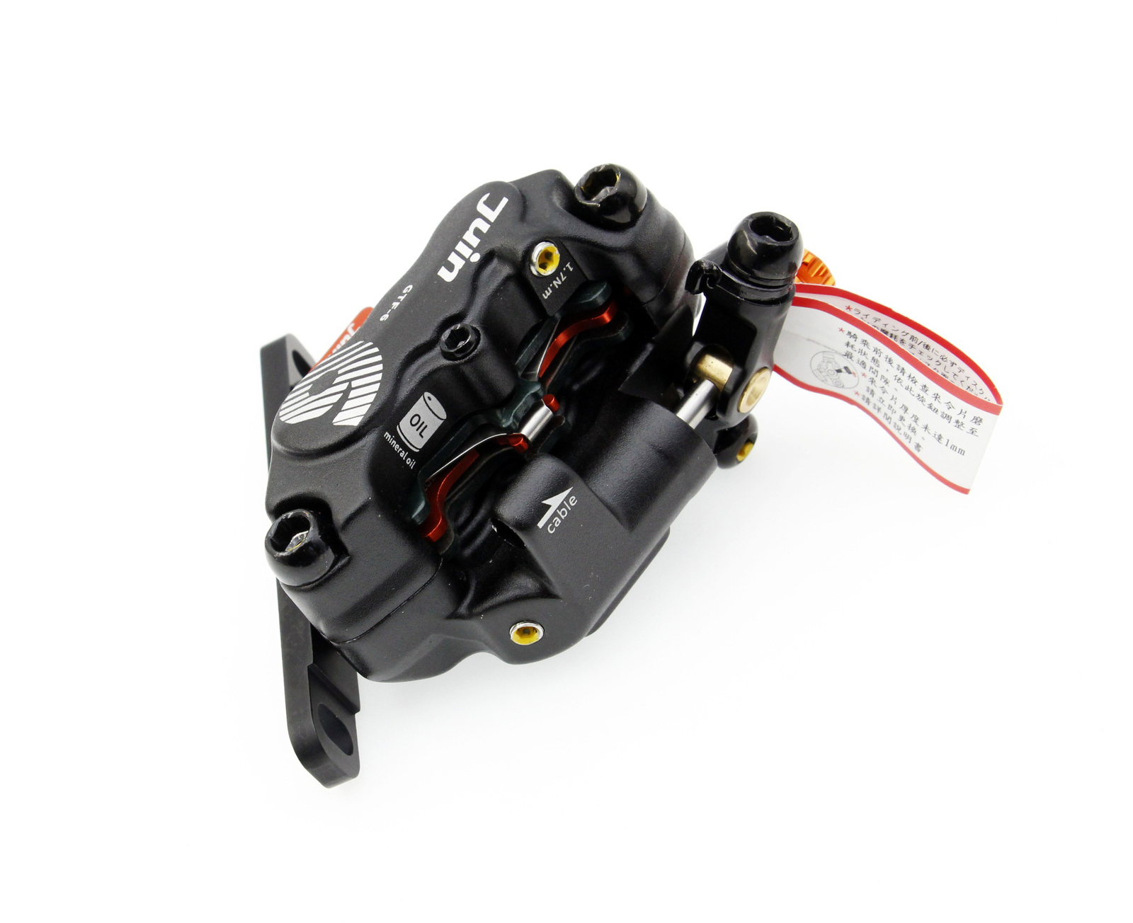 Juin Tech GTF6 Cyclocross Cycle 6-Piston Hydraulic Brake Caliper Set Black Bike