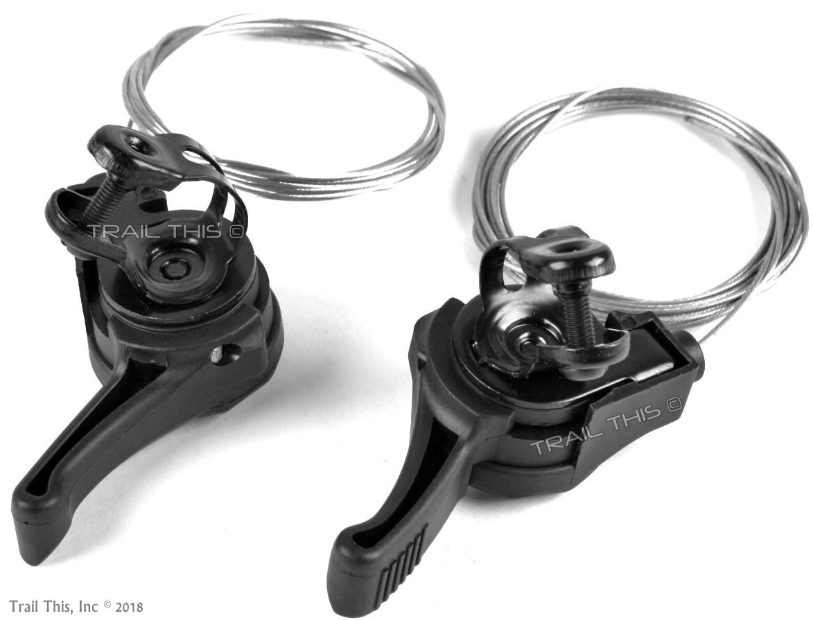 SunRace SLM2T 6-Speed Thumb Shifter Indexed Rear Friction Front w/Cable MTB Bike