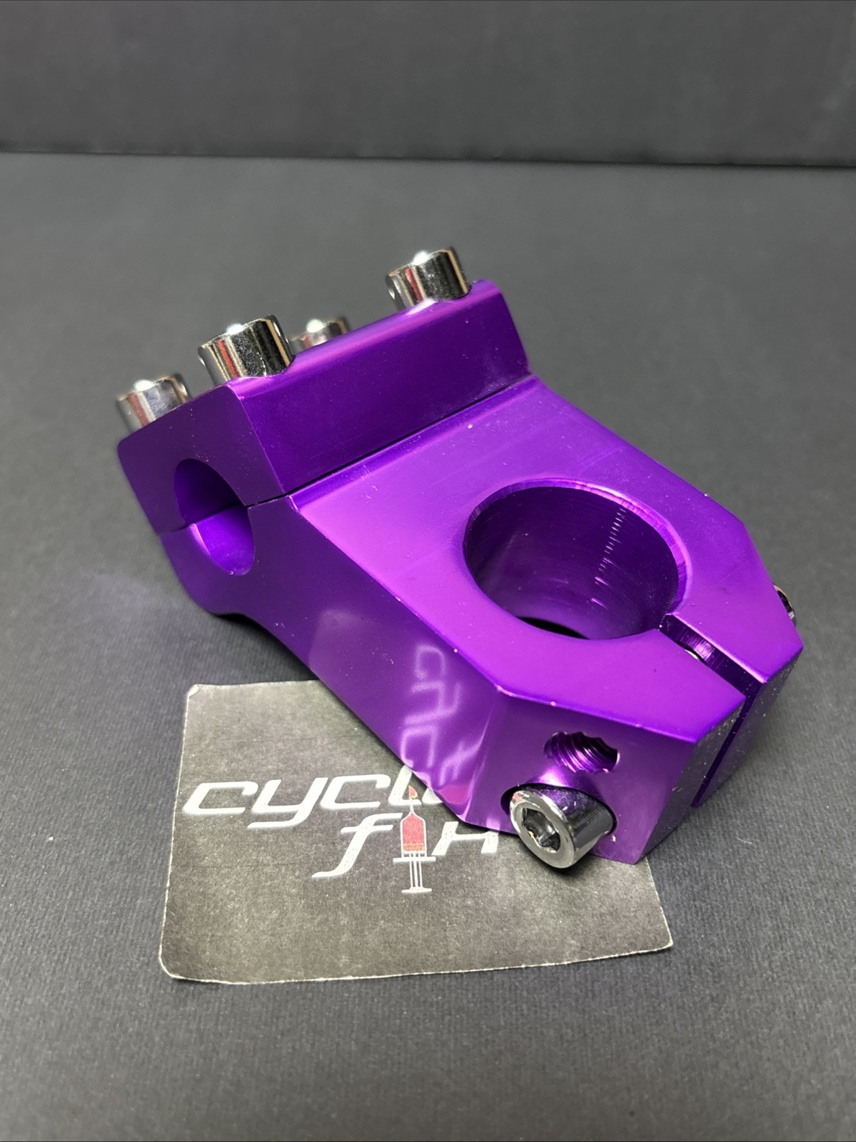 Anodized Purple Bmx 1 1/8” Threadless Alloy 22.2mm Top Load Stem Bike Freestyle