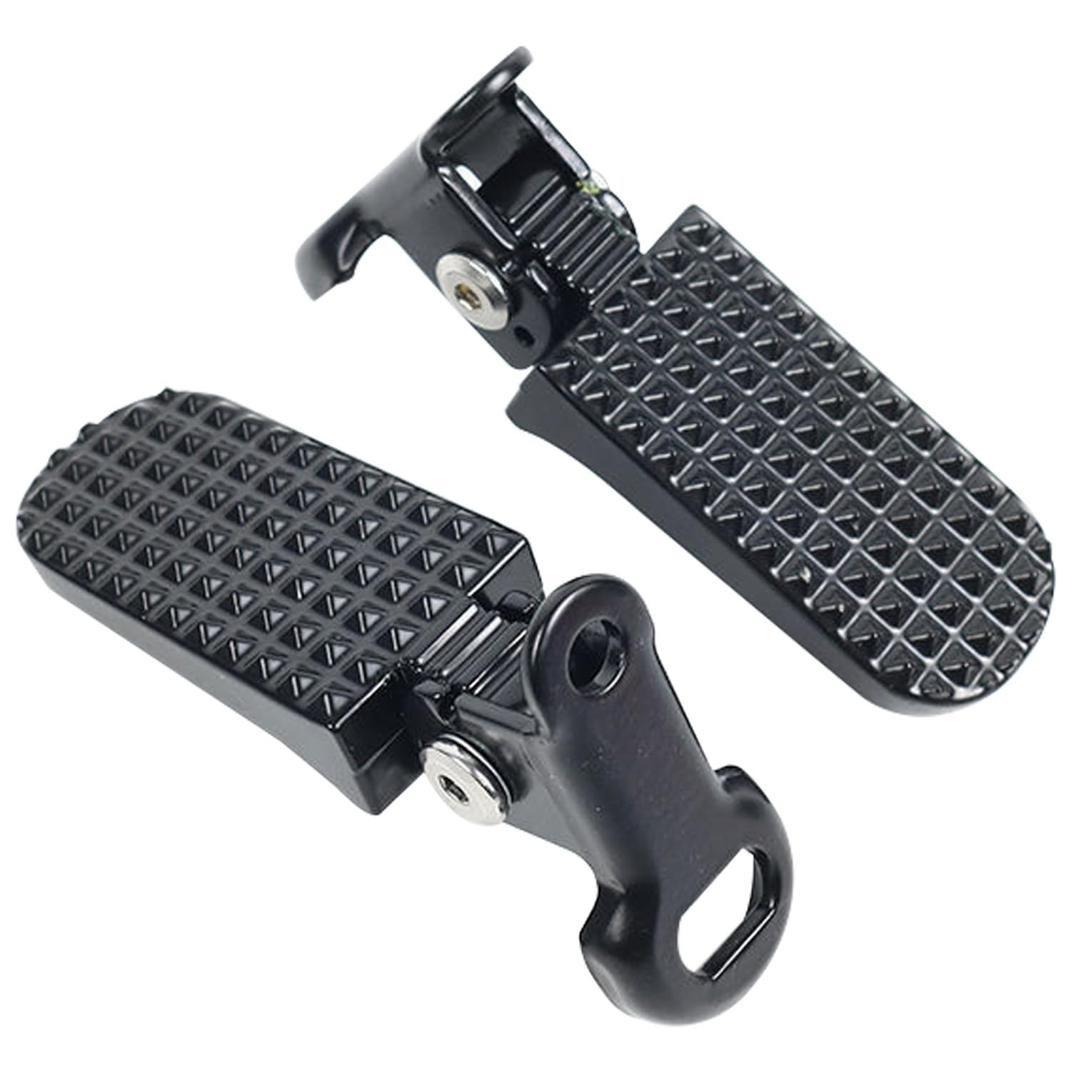 Reicyfang 1 Pair of Bike Foot Pegs, Aluminium Alloy Non-Slip One Size, Black